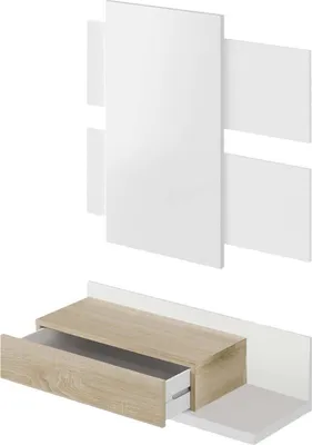 Produktbild von Dmora Eingangmöbel Erie 75x29x90 cm Weiß mit Spiegel