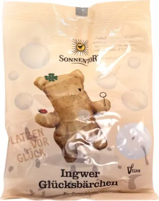 Produktbild von Glücksbärchen ohne Gelatine - Ingwer 100g