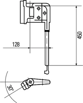 Produktbild von HELLA Außenspiegel-Halterung 8HG 503 009-082 Rechts für MAN F 2000 128mm 450mm elektrisch