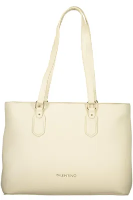 Produktbild von Elegante Damen Schultertasche Beige mit Griffen und Reißverschluss