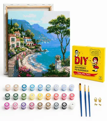Immagine prodotto di DIPINGERE SECONDO I NUMERI CON TELAIO Quadri da dipingere - Promenada 50x40 cm