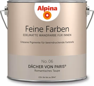 Produktbild von Alpina Feine Farben No. 06 Dächer von Paris 2,5 L romantisches graubraun edelmatt