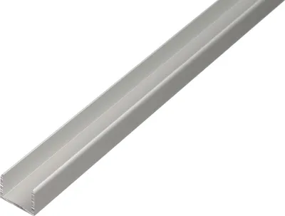 Immagine prodotto di Alberts 030708 Profilo a U, autobloccante, alluminio, anodizzato argento, 1000 x 19,9 x 15 mm