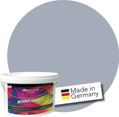 Produktbild von WALLCOVER Wandfarbe Grau Hochdeckend Klasse 1 Matt 5L für 40 m²