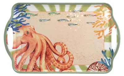 Zdjęcie produktu dla Taca z uchwytami prostokątna 49x29.5 cm Rose&Tulipani Litorale