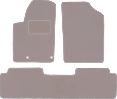 Image de Tapis de sol en velours pour Peugeot Partner I break, Tepee (1997-2010) - set de tapis de sol LUX beige (3 pièces)