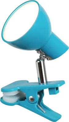 Produktbild von LED Klemmleuchte Noah Metall blau L:17cm B:7cm H:10cm Klemmfunktion, Kabelschalter