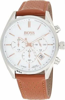 Produktbild von BOSS Chronograph Quarz Uhr für Herren mit Hell-Braunes Lederarmband - 1513879