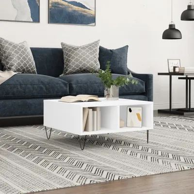 Produktbild von "Rabatt" Couchtisch modern - Wohnzimmertisch - Einfache Montage - Weiß 60x60x30 cm Holzwerkstoff - Kaffeetisch CC22272