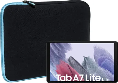 Produktbild von Slabo Tablet Tasche für Samsung Galaxy Tab A7 Lite 8,7" 2021 (LTE) Hülle Case Neopren - TÜRKIS / SCHWARZ