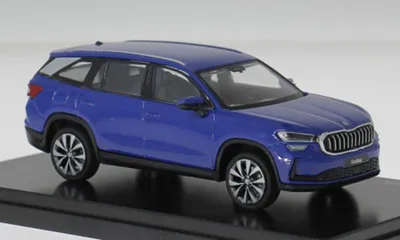 Immagine prodotto di Škoda Kodiaq II (2023), colore blu, prodotto da ABREX, scala 1:43