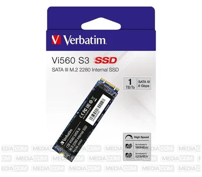 Produktbild von Verbatim Vi560 S3 M.2 SSD-Laufwerk 1 TB, 1 TB, M.2, 520 MB/s