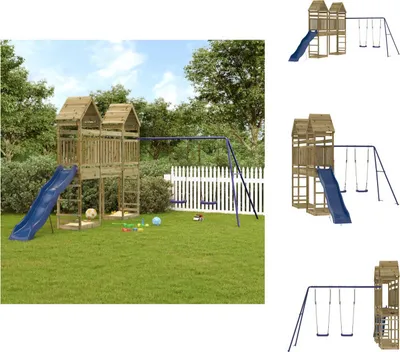 Produktbild von vidaXL Spielturm Imprägniertes Kiefernholz - Schaukeln & Spieltürme