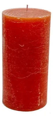 Obrázek produktu pro Svíčka značky Stumpenkerze, průměr 10 cm, výška 20 cm, barva: oranžová, doba hoření: cca 140 hodin.