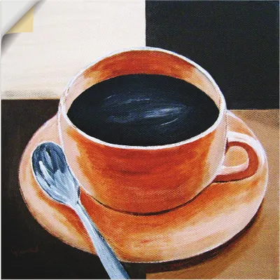 Produktbild von ARTland Wandbild, selbstklebend Kaffee Größe: 40x40 cm