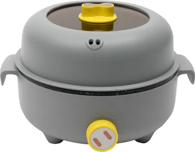 Obrázek produktu pro Elektrický vařič 2,2 l se 2 parními hrnci 21,5 cm (šedo žlutý)