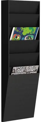 Produktbild von PaperFlow A4V1x6.01, Polystyrene, Schwarz, Matte, 6 Regale, Rechteck, 236 mm