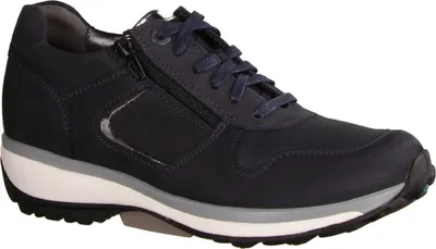 Produktbild von Xsensible Jersey Halbschuh, Navy, Leder, Schnürer, Damen, NEU - Damenschuhe Bequeme Schnürschuhe, Blau, leder