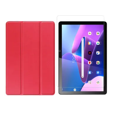 Produktbild von 2in1 Set für Lenovo Tab M10 3. Generation 2022 TB-328F 10.1 Zoll Tablet mit Schutzhülle + Schutzglas mit Auto Sleep/Wake Hülle