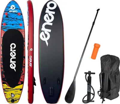 Produktbild von ENERO Paddleboard SUP aufblasbar 300 x 76 x 15 Schwarz