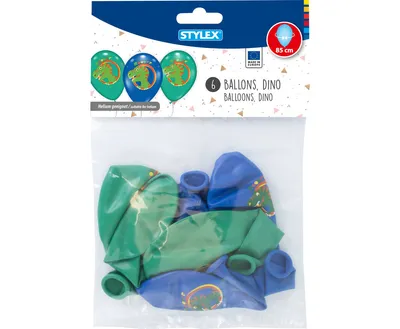 Produktbild von 6 Luftballons "Dinosaurier"
