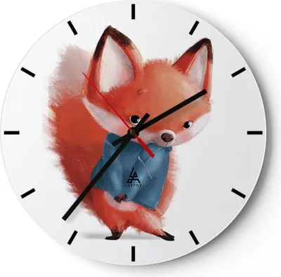 Produktbild von Wanduhr - Rund - Glasuhr - Klein November Kind - 30x30cm - Schleichendes Uhrwerk - Lautlos - zum Aufhängen bereit - Dekoration Modern - Wanddekoration aus Glas - C3AR30x30-4828