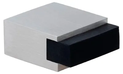 Zdjęcie produktu dla Zatyczka do drzwi, samoprzylepna, mini, 25 x 25 x 14 mm, czarna guma, stal nierdzewna
