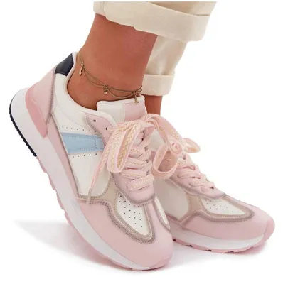 Zdjęcie produktu dla Sneakersy Damskie Z Eko Skóry Różowe Kelira 36