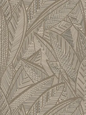 Produktbild von Dschungel Vliestapete mit Palmenblättern und leichten Glanzeffekten – Metallic, Schwarz