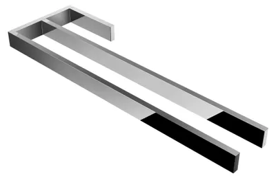 Produktbild von Handtuchhalter Jörn mit zwei Stangen für Waschtisch, Chrom, Aluminium