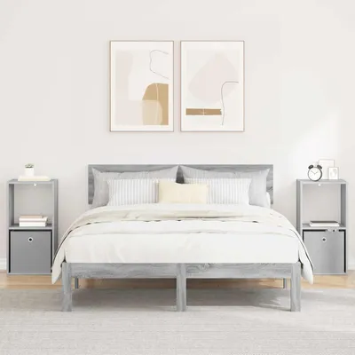 Obrázek produktu pro Maison Exclusive – Noční stolek, 2 kusy, barva Sonoma, rozměry 35 x 32 x 68,5 cm, materiál: dřevovláknitá deska
