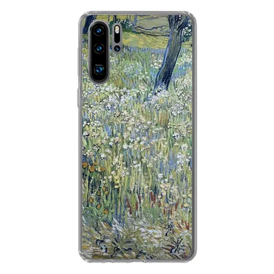 Produktbild von MuchoWow® Handyhülle Schutzhülle Hülle für Huawei P30 Pro Baumstämme im Gras - Vincent van Gogh Silikon Softcase Handy Hülle - Schutzdeckel