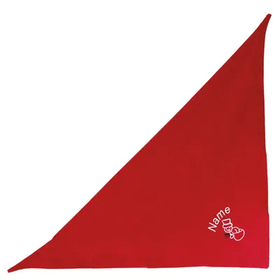 Produktbild von Besticktes Hundehalstuch mit Schneemann Motiv und Hundename Weihnachtsmotive