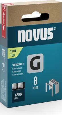 Productafbeelding van novus 042-0796 novus Tackerklammern Flachdraht 11/8, 1.200 St.