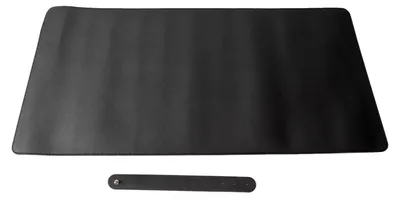 Produktbild von Schwarzes Mauspad, doppelseitig, wasserdicht, glattes Leder, 78,7 x 40,6 cm, groß, für Büro, Schlafsaal