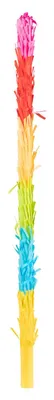 Produktbild von Pinata-Stab für Pinata-Spiel, 2er Set, 68 cm lang, mit bunten Bändern umwickelt