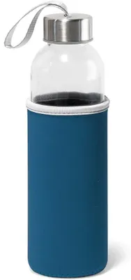 Produktbild von Sport-Wasserflasche/Trinkflasche mit Hulle blau - 520 ml - Bidon