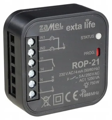 Obrázek produktu pro Rádiový přijímač1-kanálový, ROP-21, exta life Zamel
