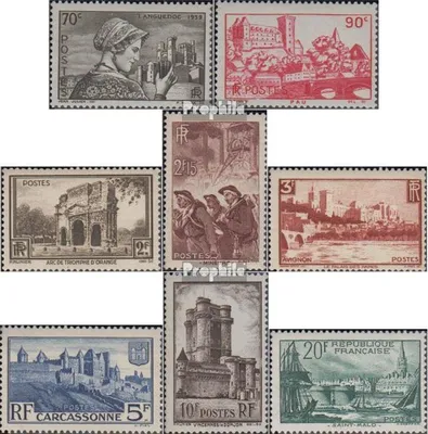 Produktbild von Briefmarken Frankreich 1938 Mi 408-415 (kompl.Ausg.) postfrisch Freimarken