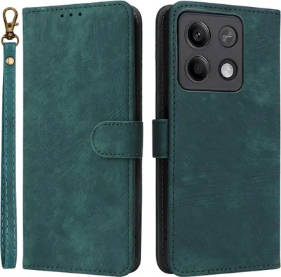 Produktbild von Xiaomi Poco X6 / Redmi Note 13 Pro 5G Hülle - Coverup Klapphülle mit Schlüsselband - Grün