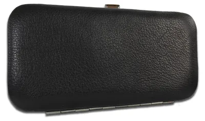 Productafbeelding van Jennifer Jones Manicure Set, 5-delig, lederen etui, zwart. Nagelverzorgingsset, model OTJ703S