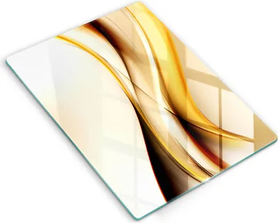 Produktbild von Glasschneideplatte - Herdabdeckplatte - 40x52 cm - Schneidebrett - Spritzschutz - Abstraktionsrauchlinien