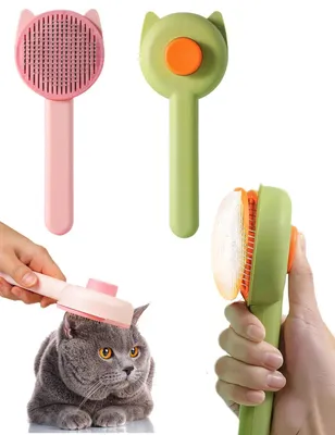 Productafbeelding van 2-delige dierenhaar-verzorgingsborstel voor honden en katten