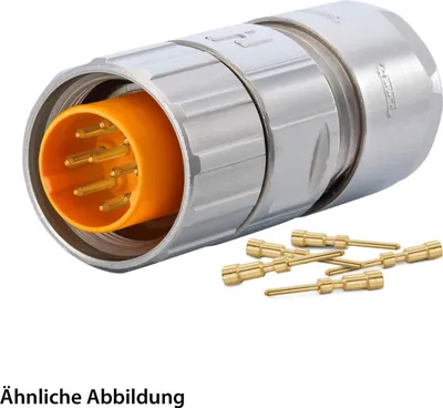 Produktbild von HUMMEL SET inkl. Kontakte M16 Kabelsteckverbinder, Crimpeinsatz gerade Polzahl 6+PE, Stift Kabelabgang gerade,