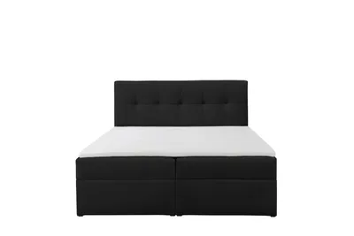 Produktbild von Ravio Boxspringbett Toronto 160x200 mit Bettkasten, Polsterbett mit Bonell Matratze & Topper – Luxus für dein Schlafzimmer, Amor Velvet - Schwarz
