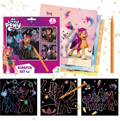 Imagen del producto de Kit de pintura para rascar con temática de "Mi pequeño pony"