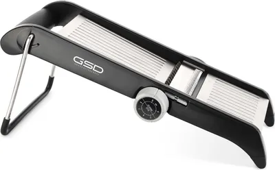 Obrázok produktu pre GSD Profi Mandoline aus Edelstahl mit schwarzem Rahmen