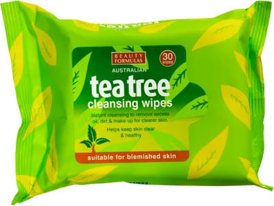 Immagine prodotto di Salviette detergenti con olio di Tea Tree, 30 pezzi - Salviette detergenti naturali per una cura delicata della pelle