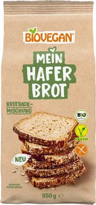 Produktbild von Biovegan Mein Haferbrot, glutenfreie Brotbackmischung mit Hafer, 550g