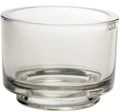 Produktbild von Windlicht "CLASSIC" Ø 9 x 7cm | Teelichthalter aus Glas GRAU